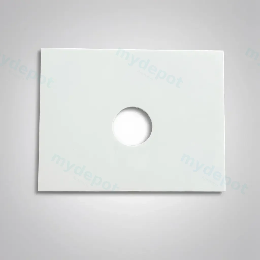 [50698] 605x465x15mm Luna White Zero Silica Quartz Square Corner Stone Top