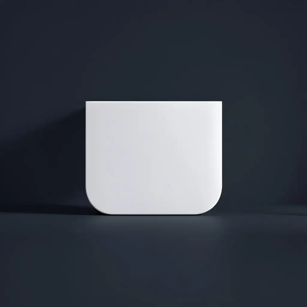 [90217/KC65ST-MW] 600mm Matte White Stone Top Rounded Corner Benchtop