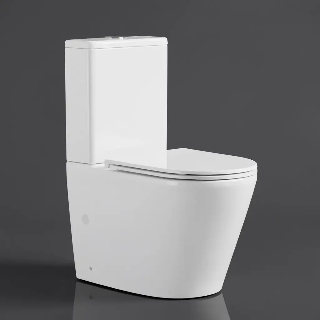 [50344] 620*370*820mm London Back To Wall Toilet Suite (Rimless)With Slim Seat Cover And Universal Inlet Cistern  T6