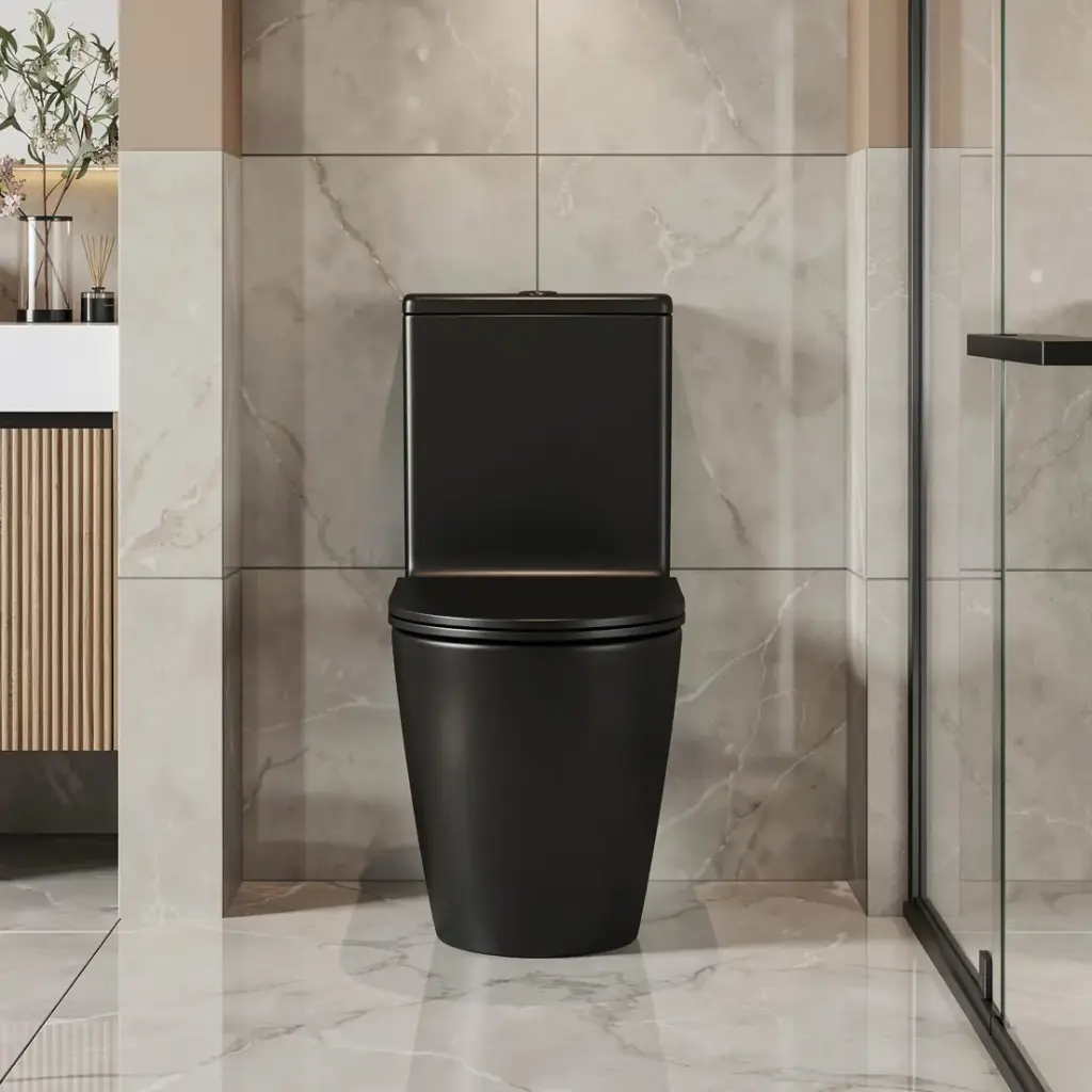 [50334] 665*380*845mm Norton Matte Black Back To Wall Toilet Suite