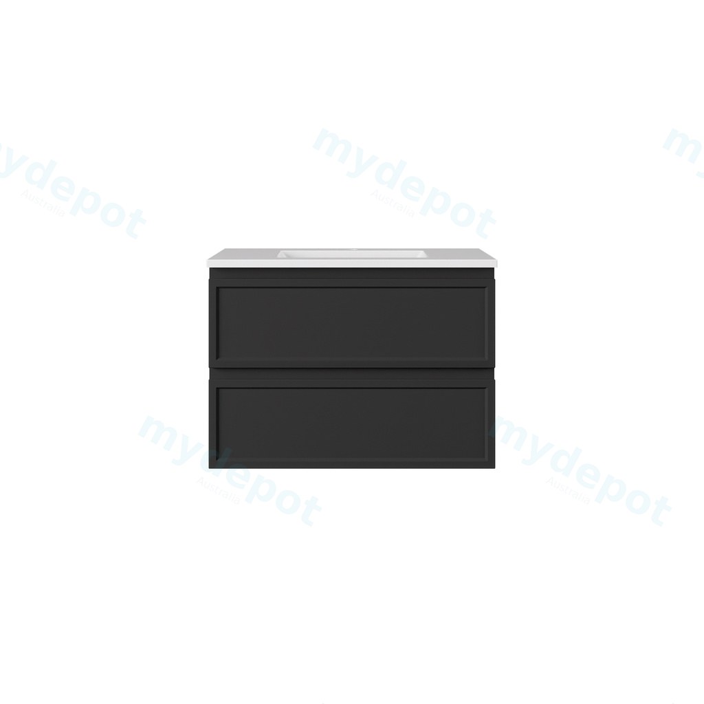 740*455*500mm Matte Black New Hamilton Federation Slim Wall Hung Cabinet