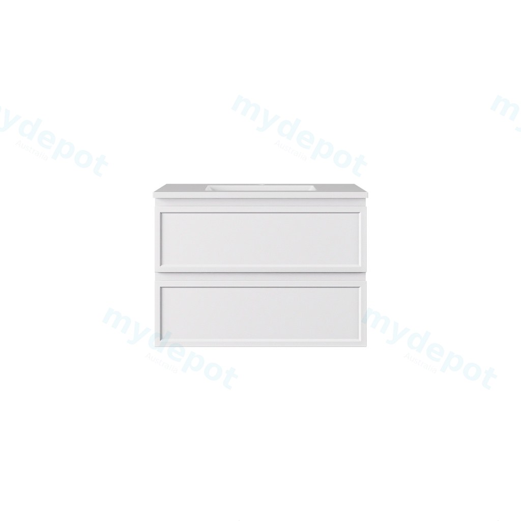 740*455*500mm Matte White New Hamilton Federation Slim Wall Hung Cabinet