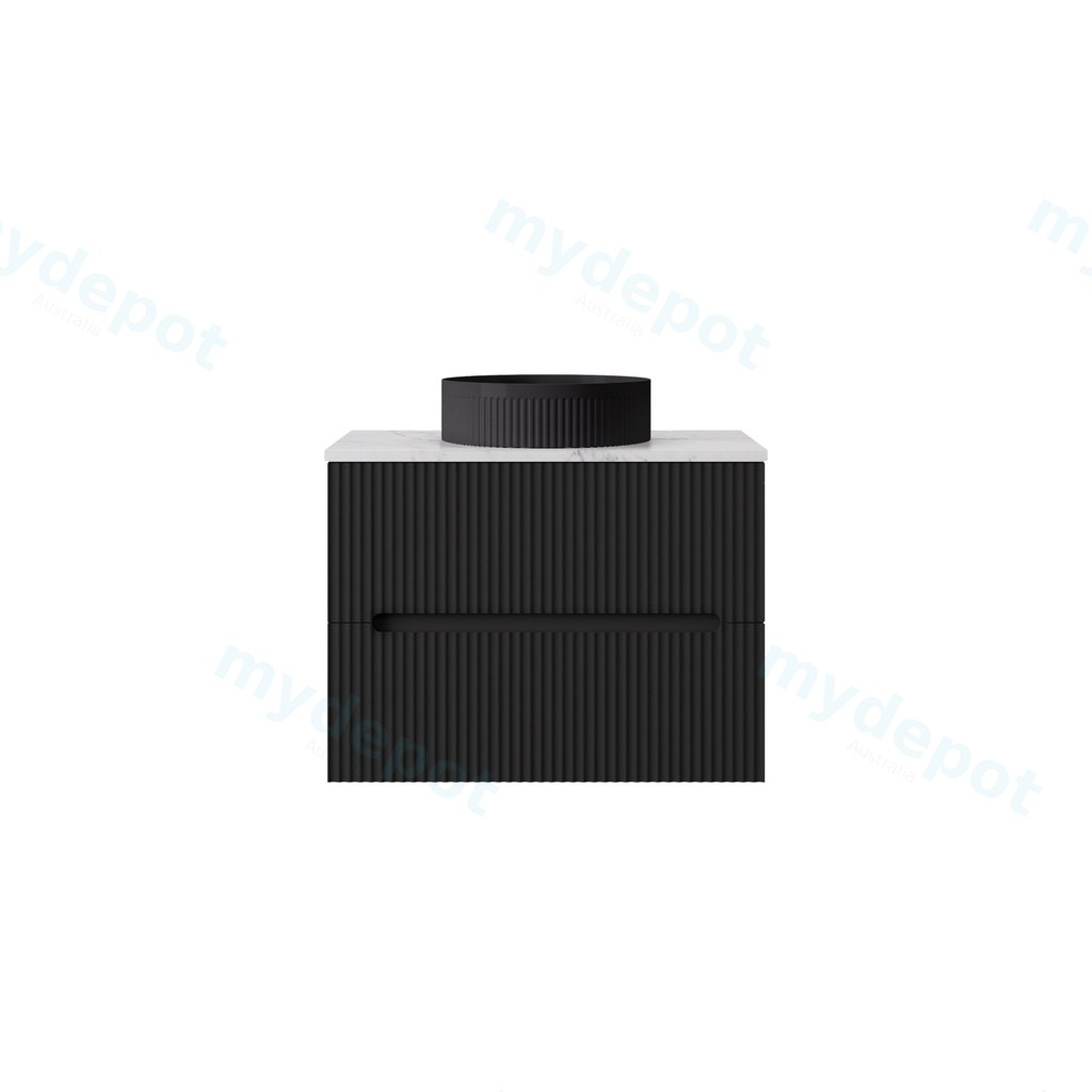740*455*540mm Matte Black Cabarita Morden Wall Hung PVC Cabinet
