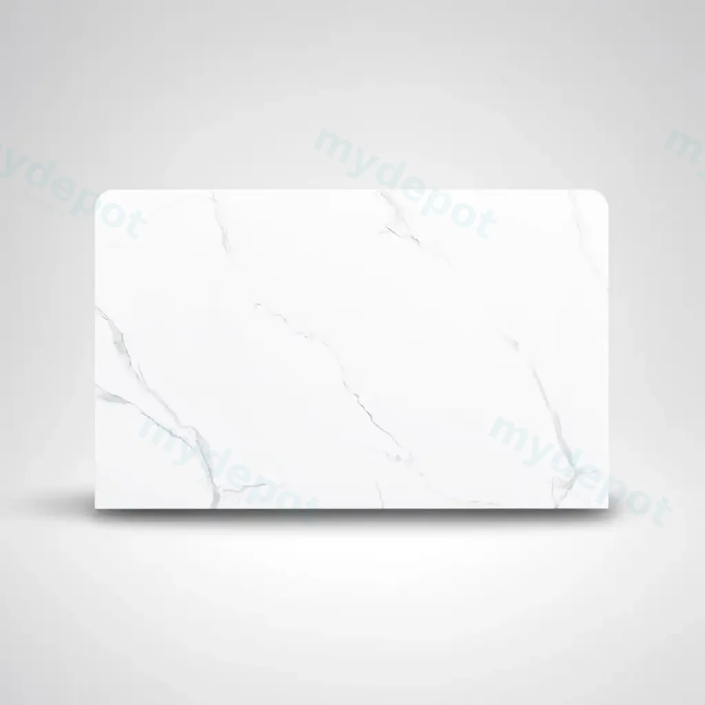 750x465x15mm White Marble Look Sintered Stone Top Benchtop