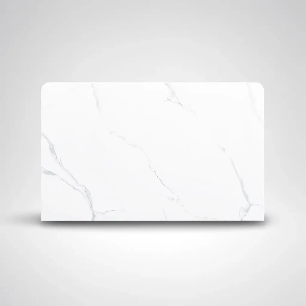 750x465x15mm White Marble Look Sintered Stone Top Benchtop