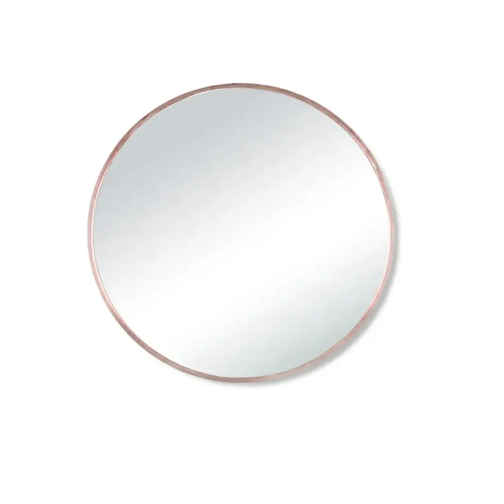 750X900mm Pencil Edge Rectangle Plain Mirror Rose Gold Framed