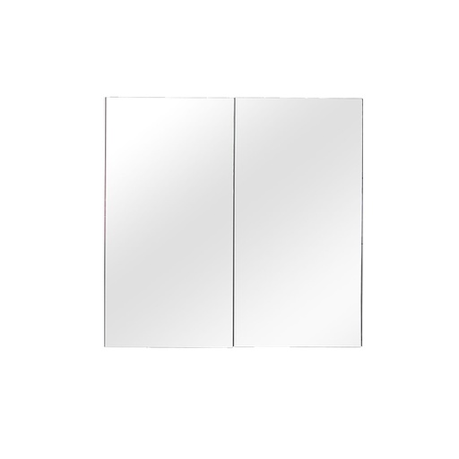 [92039/PVCPSV750] 750mm Bathroom Shaving Cabinet PVC Gloss White 2PAC 2 Door Pencil Edge