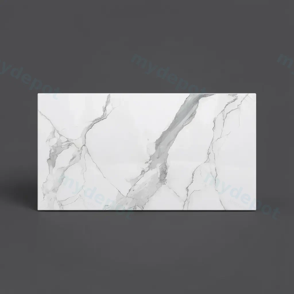 750mm White Marble Look Sintered Stone Top Matte Finish Benchtop