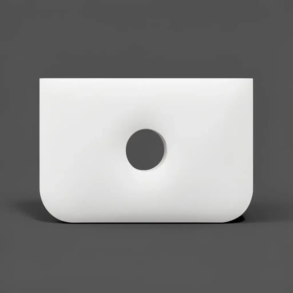 [50703] 754x462x15mm White Zero Silica Quartz Round Corner Stone Top