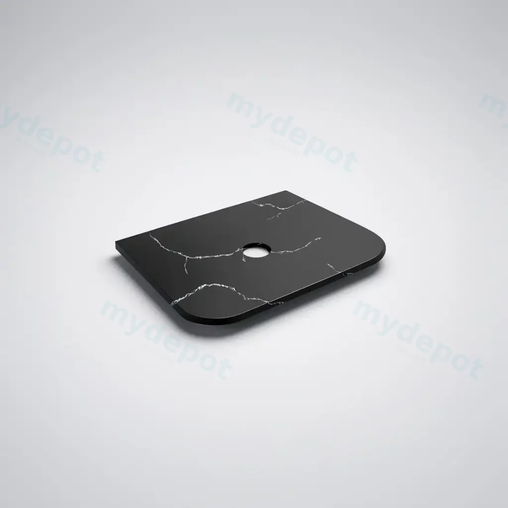 [56316] 755X465X12mm Calacatta Night Solid Surface Stone Top