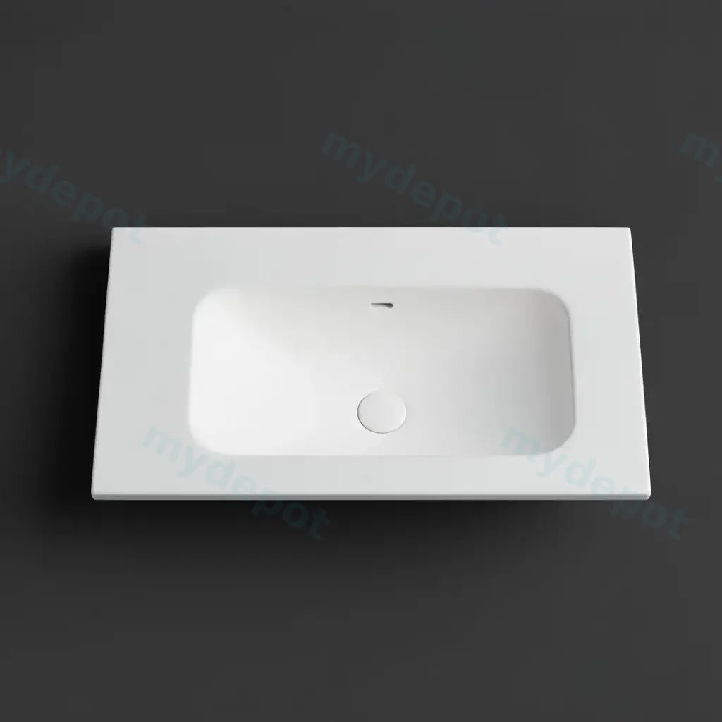 [56073] 755X465X145 Matte White Chasey Solid Surface Stone Basin