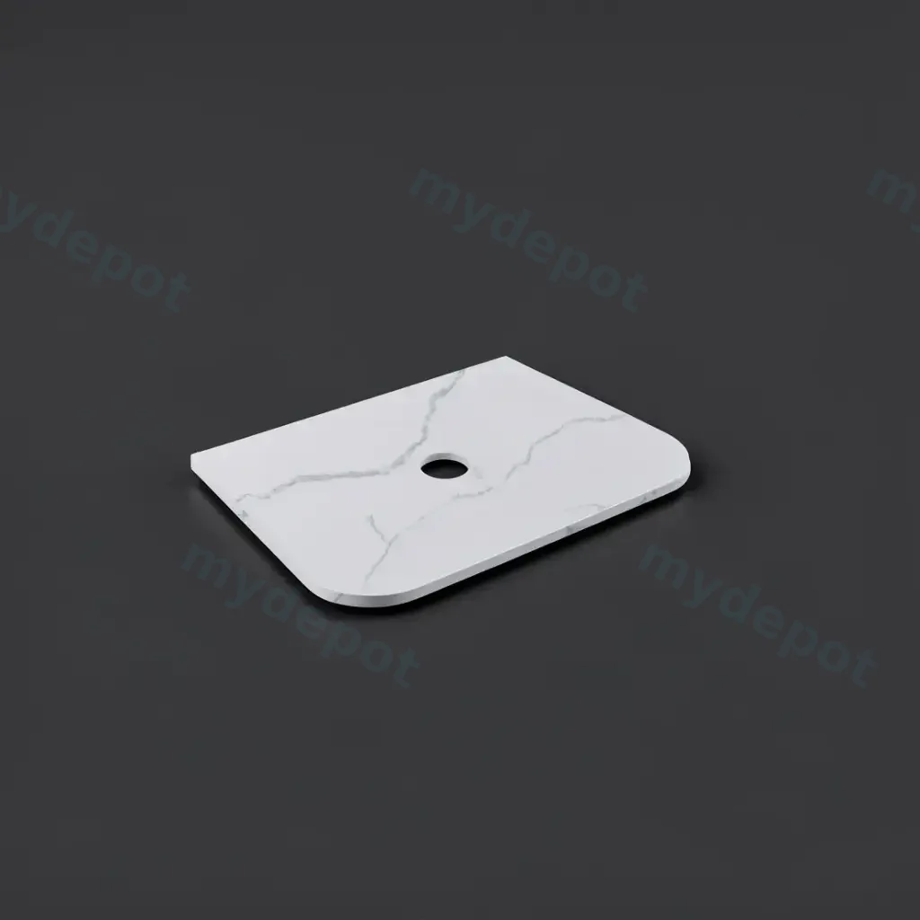 [56063] 755X505X12mm Calacatta Artic White Solid Surface Stone Top