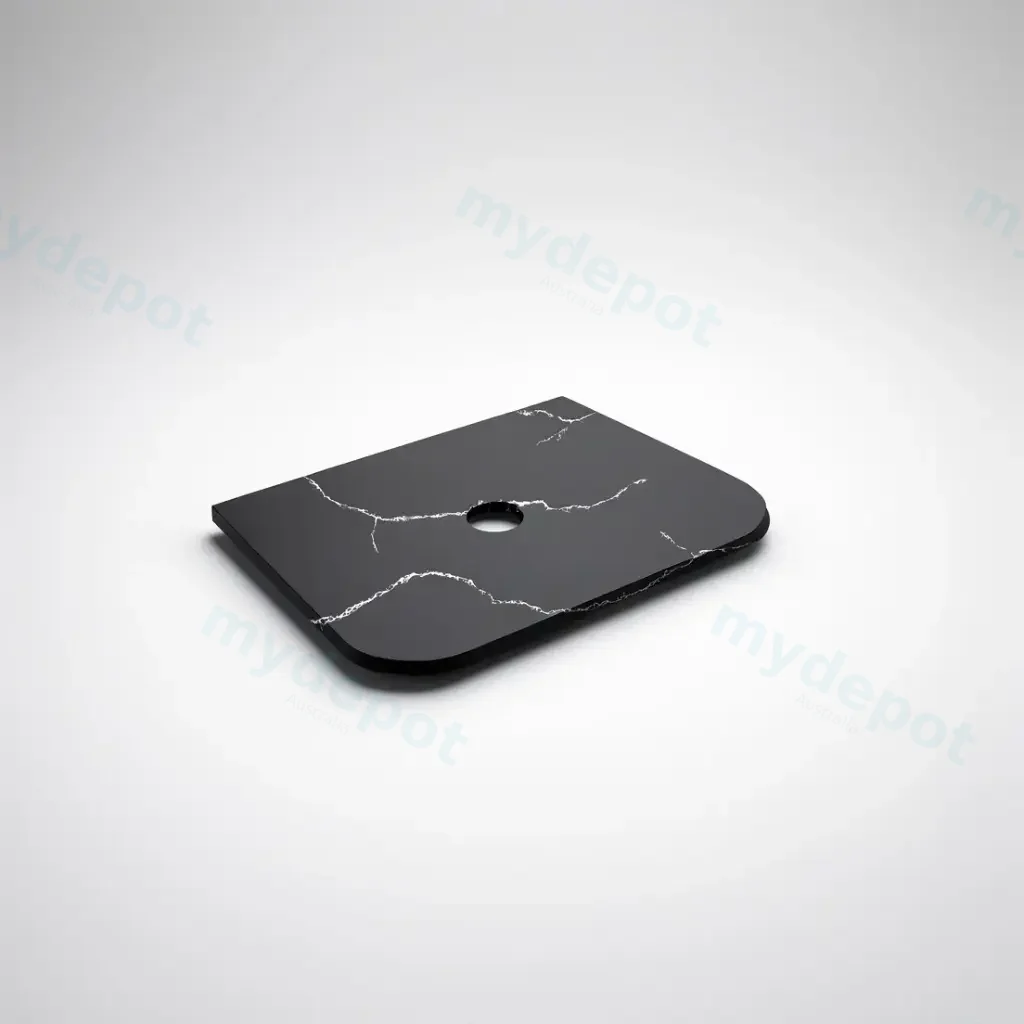 755X505X12mm Calacatta Night Solid Surface Curve Stone Top