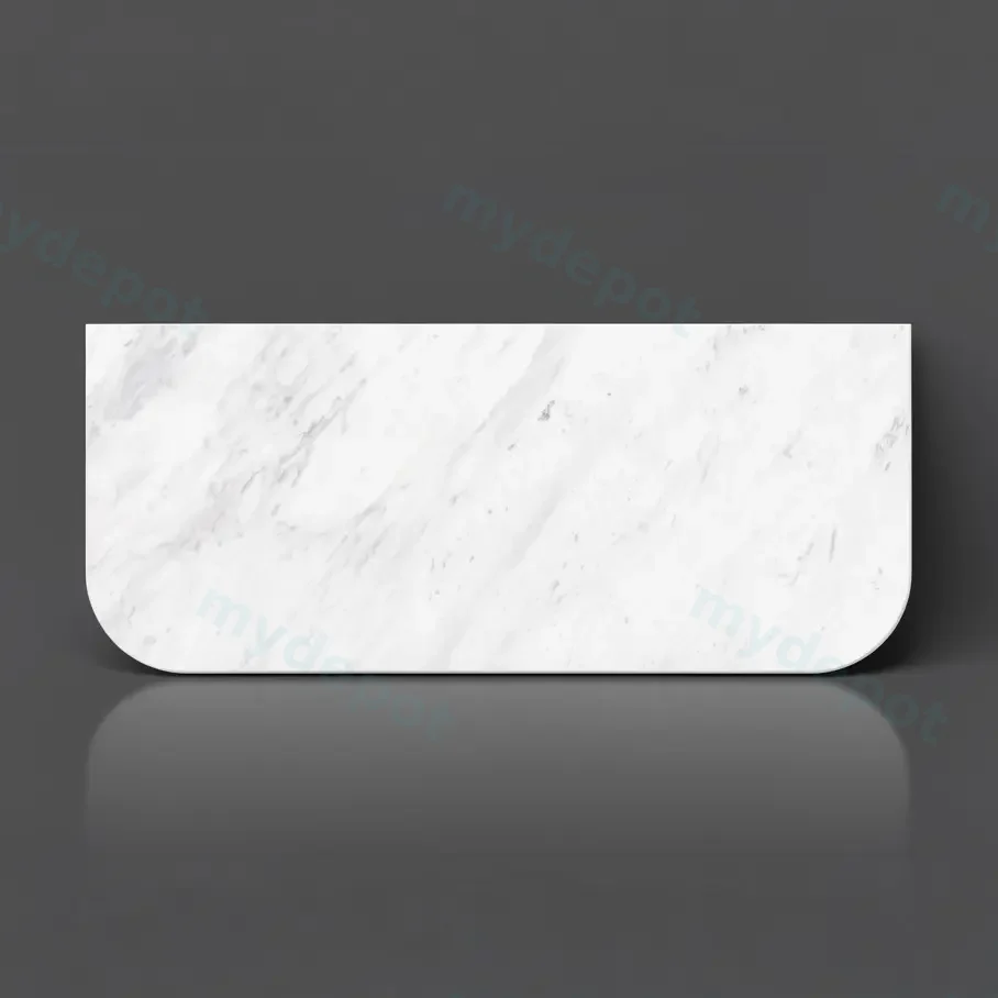 755X505X18mm Carrara White Marble Curve Stone Top