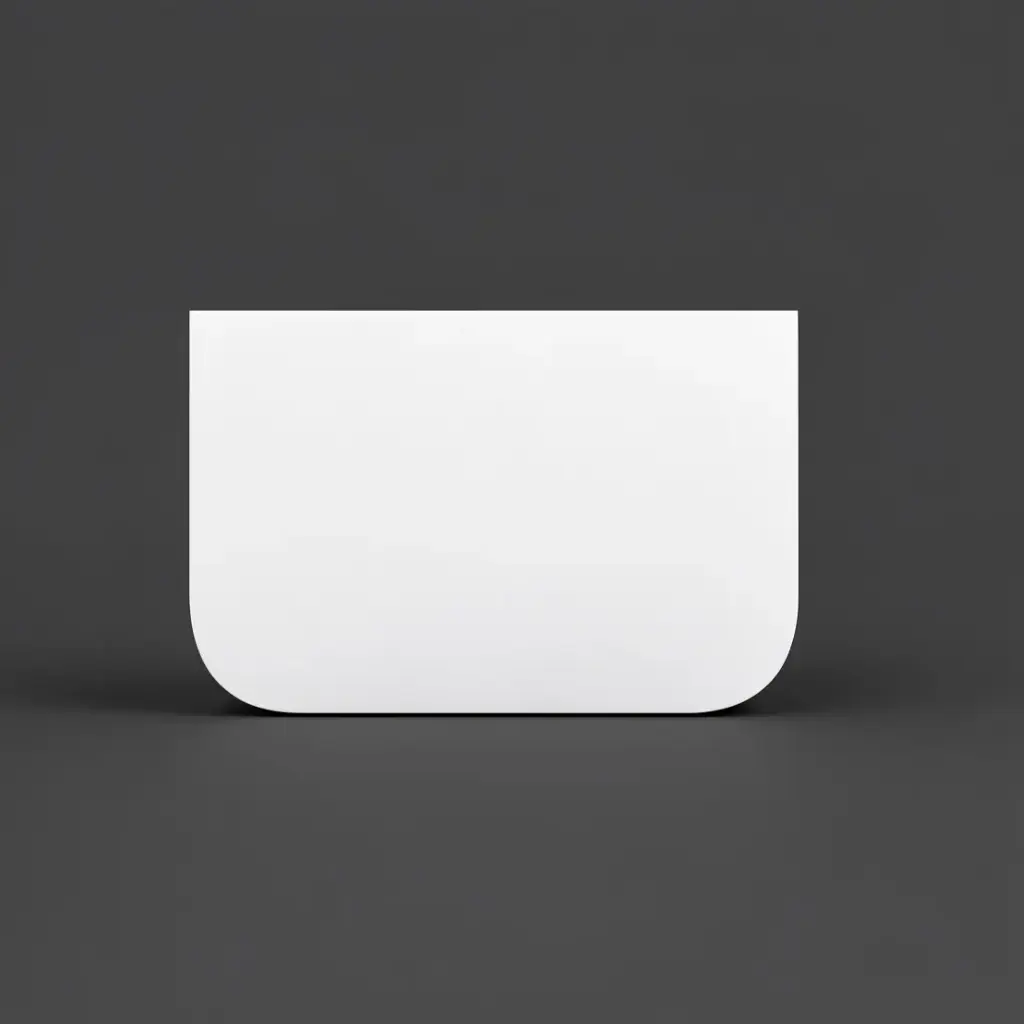 750mm Matte White Stone Top Rounded Corner Benchtop