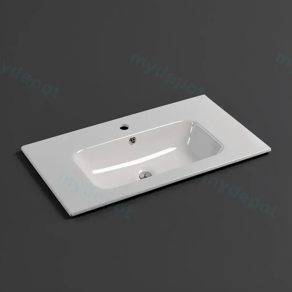 760*460*175mm Gloss White Kliff Fine Ceramic Counter Top