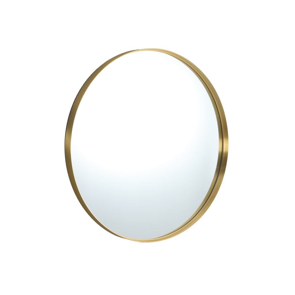 [55900] 800X800X35mm Burshed Gold Orbis Frame Mirror