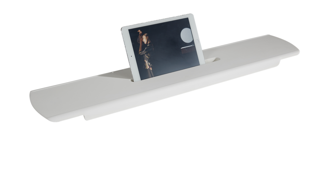 [55654] 850X165X30mm Matt White Chasey Bathtub Tray