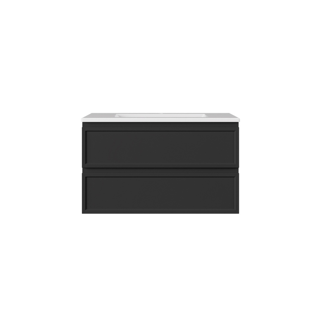 [56834] 890*455*500mm Matte Black New Hamilton Federation Slim Wall Hung Cabinet