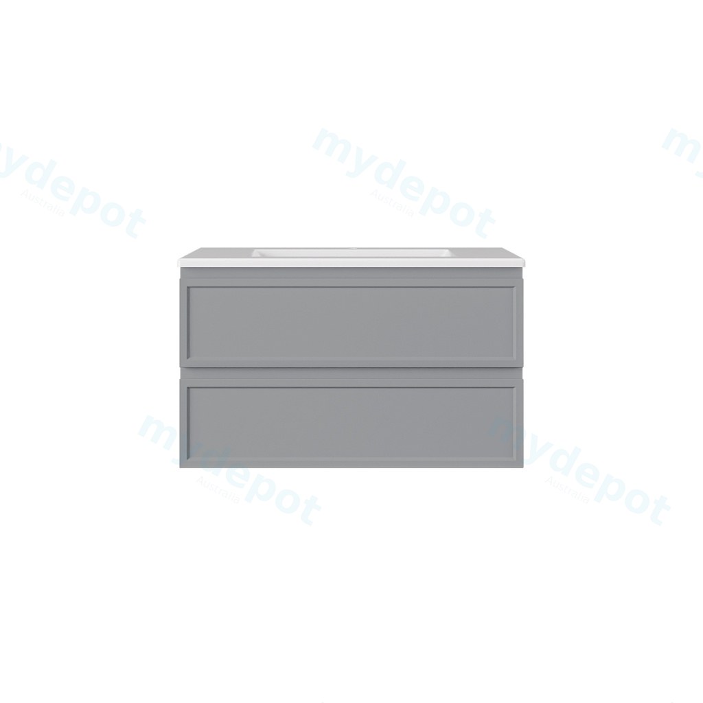 890*455*500mm Matte Grey New Hamilton Federation Slim Wall Hung Cabinet