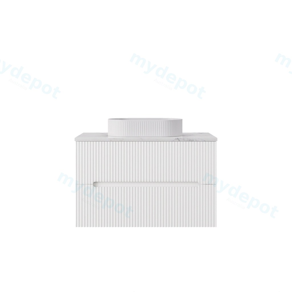 890*455*540mm Matte White Cabarita Morden Wall Hung PVC Cabinet
