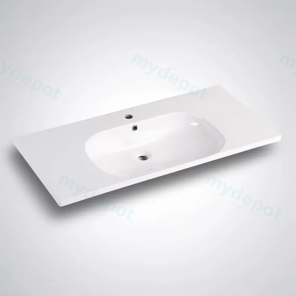 900mm Moon Basin Round Bowl Gloss White Ceramic Top