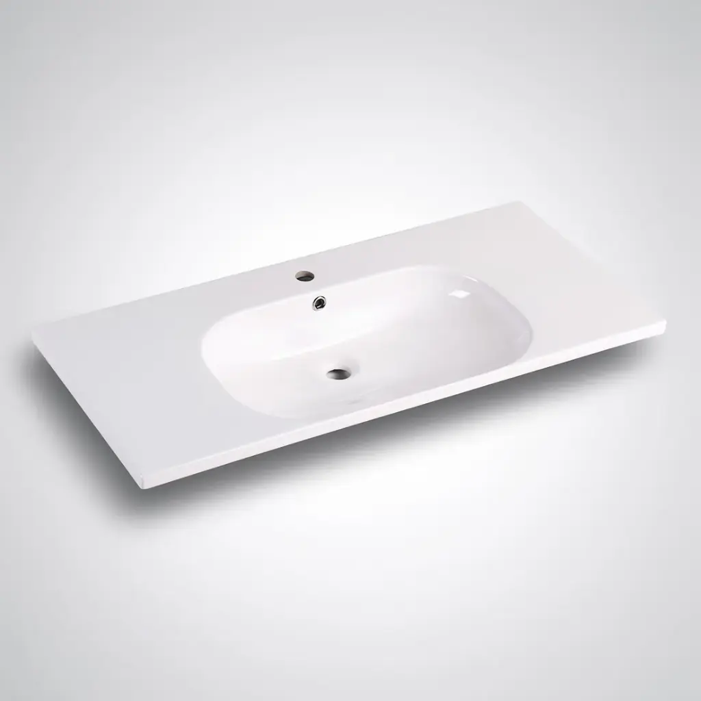 900mm Moon Basin Round Bowl Gloss White Ceramic Top