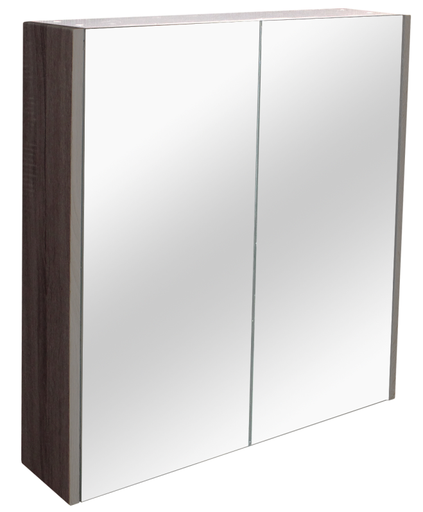 900mm Dark Grey MDF 2 Door Pencil Edge Shaving Cabinet