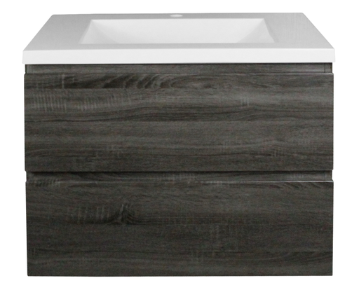 900Lx550Hx450Dmm Dark Grey MDF Board with PVC Vacuum Filmed 2/DW Wall Hung Vanity