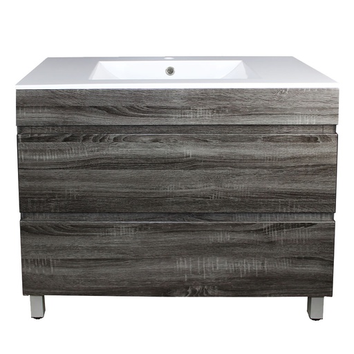 900Lx830Hx450Dmm Dark Grey MDF Board with PVC Vacuum Filmed 2/DW Freestanding Vanity