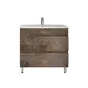 900Lx830Hx450Dmm Dark Oak MDF Board with PVC Vacuum Filmed 2/DW Freestanding Vanity