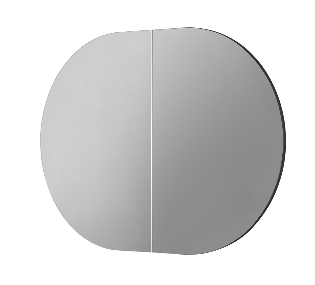 [55971] 900X600X150mm Matte Black Allison Pill Shaving Cabinet