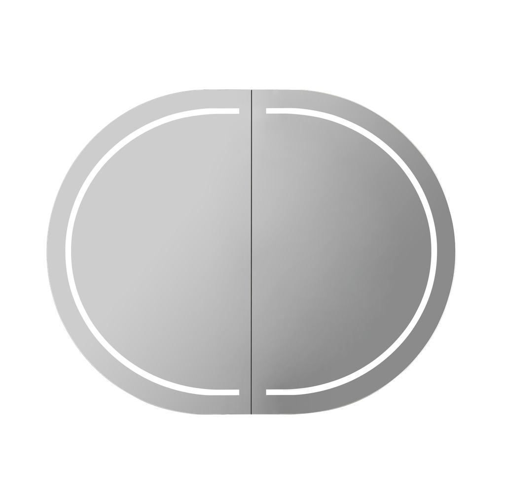 [55976] 900X600X155mm Matte White Allison Pill Shaving Cabinet