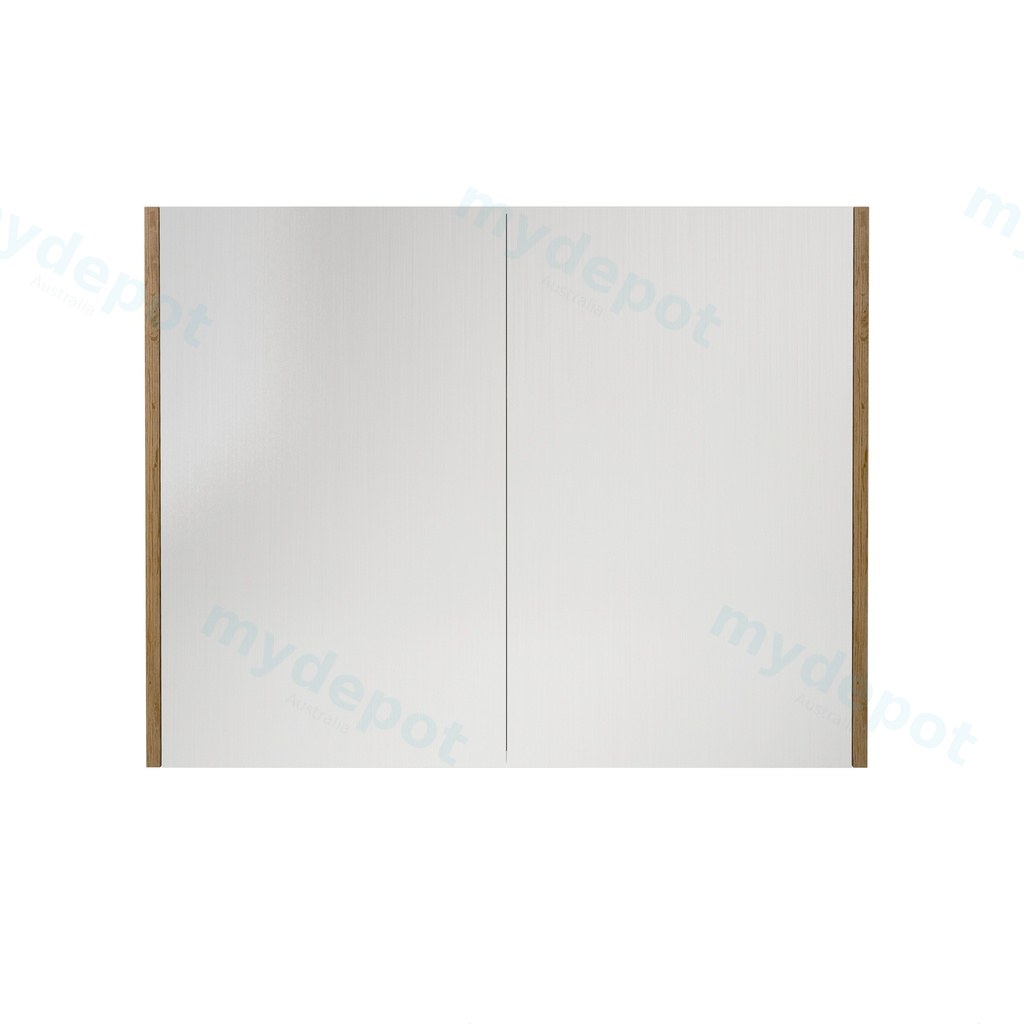 900×720×150mm Prime Oak Camden Pencil Edge Shaving Cabinet