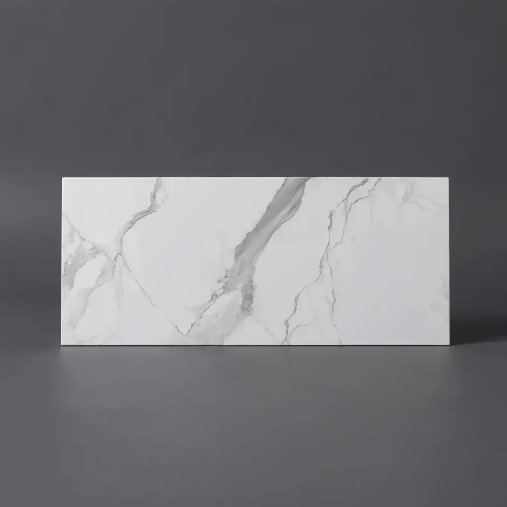 900mm White Marble Look Sintered Stone Top Matte Finish Benchtop