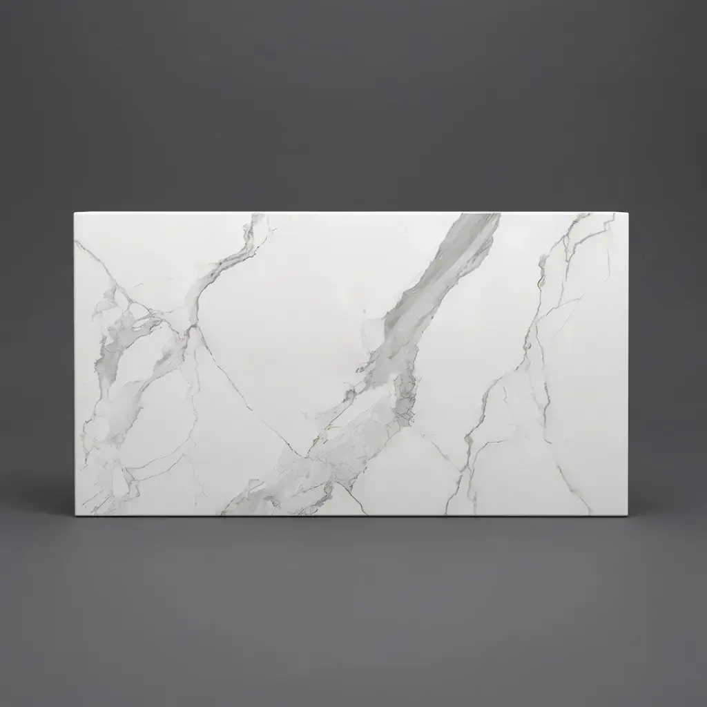 [90171/K95ST-WM] 900mm White Marble Look Sintered Stone Top Matte Finish Benchtop
