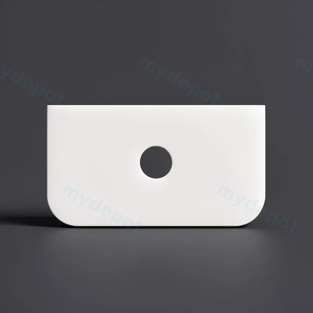 904x462x15mm White Zero Silica Quartz Round Corner Stone Top