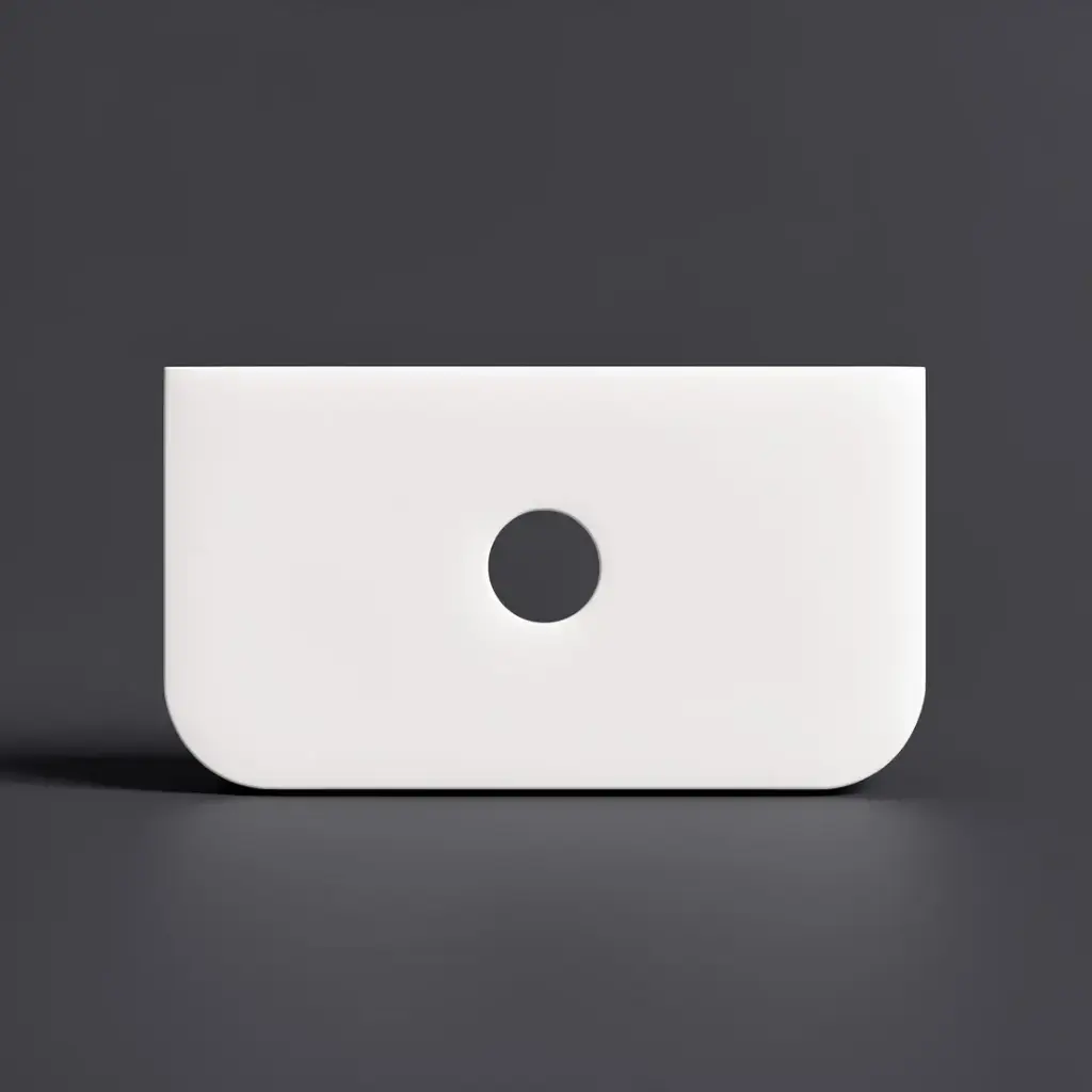 [50707] 904x462x15mm White Zero Silica Quartz Round Corner Stone Top