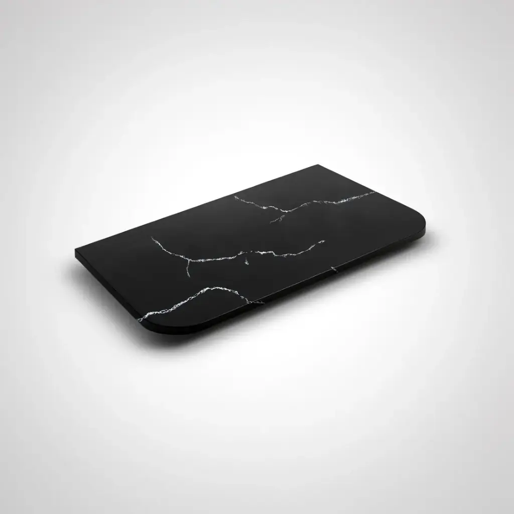 [56324] 905X505X12mm Calacatta Night Solid Surface Curve Stone Top