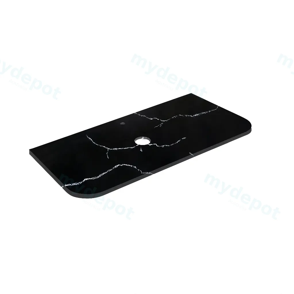 [56330] 905X505X12mm Calacatta Night Solid Surface Curve Stone Top