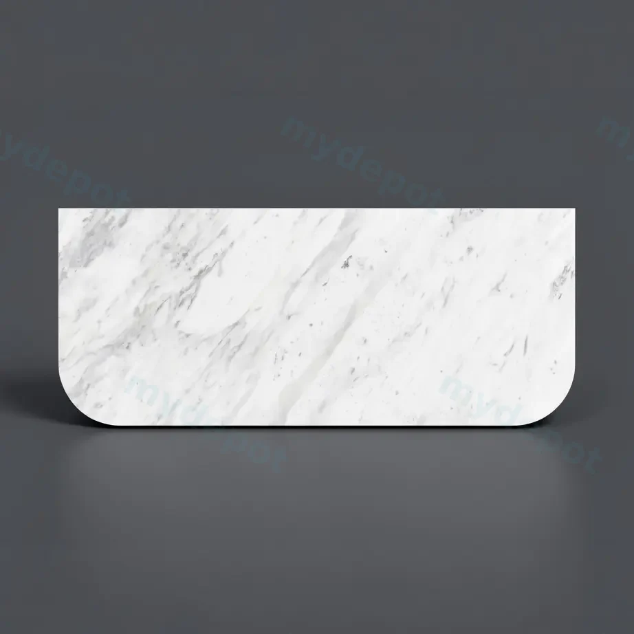 [56347] 905X505X18mm Carrara White Marble Curve Stone Top