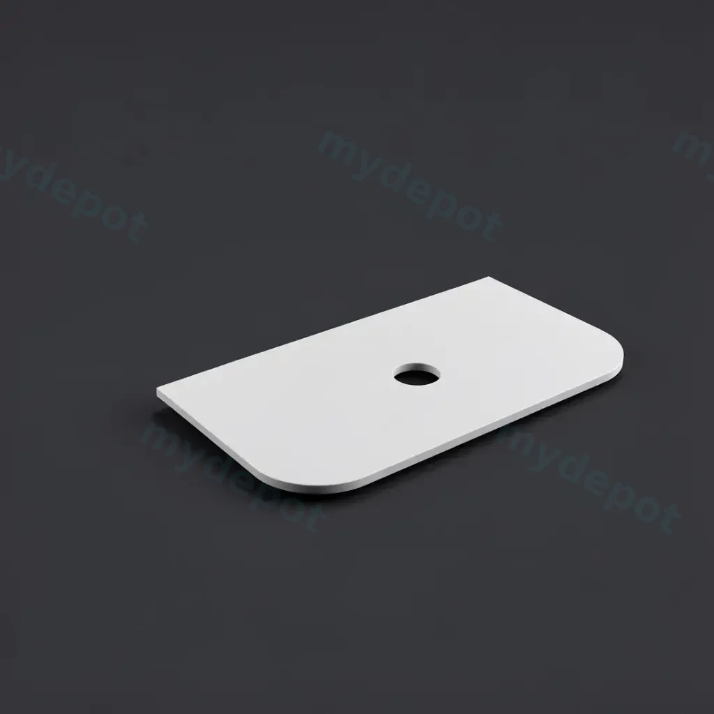 905X505X20mm Blanco White(WG034) Zero Silica Engineer Curve Stone Top