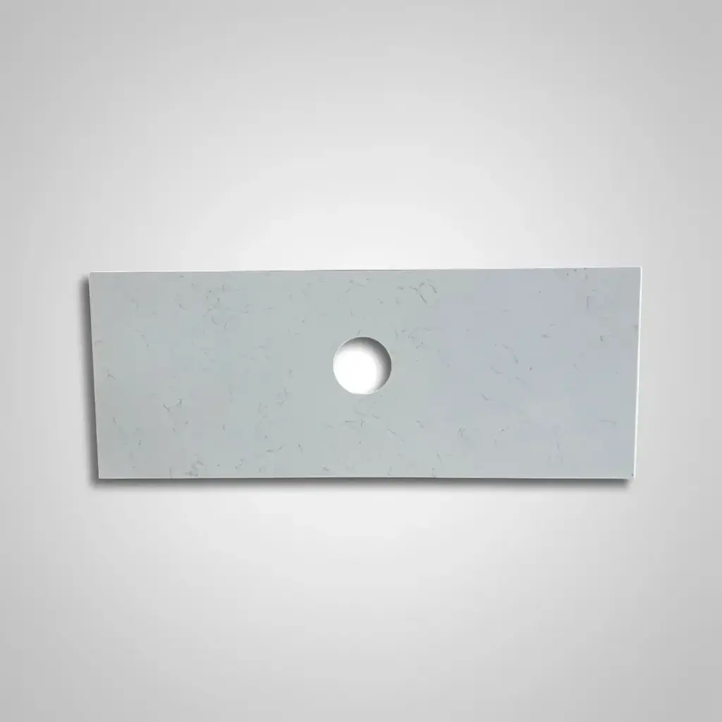 [50705] 905x465x15mm Carrara White Zero Silica Quartz Square Corner Stone Top