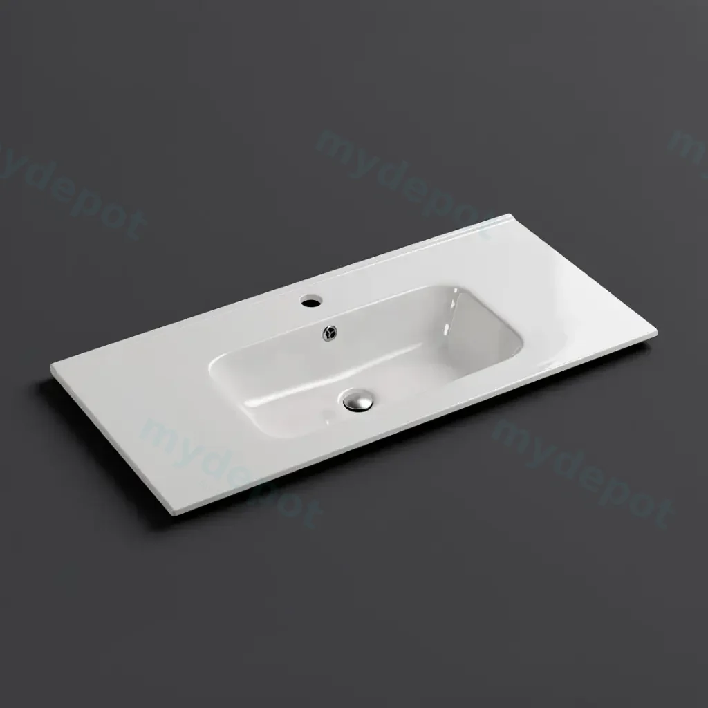 [56294] 910*460*175mm Gloss White Kliff Fine Ceramic Counter Top