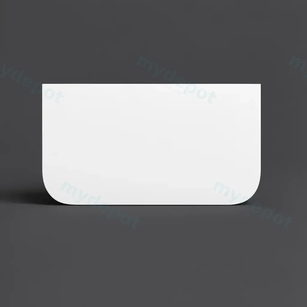 [90212/KC95ST-MW] 900mm Matte White Sintered Stone Top Rounded Corner Benchtop