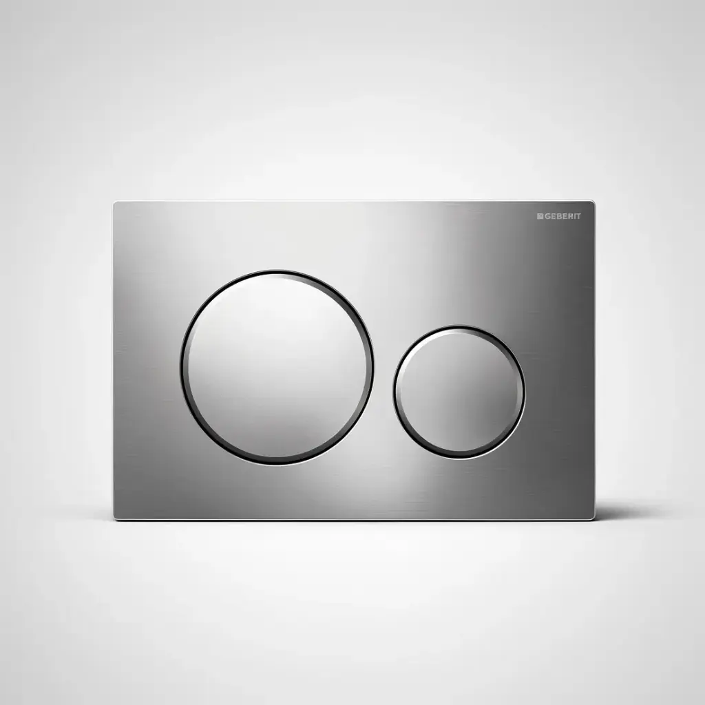 ABS Chrome/Matt/ Chrome Round Push Button 115.882.Kh.1