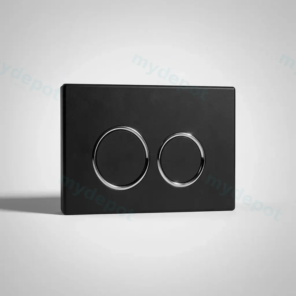 [56238] ABS Round Push Plate Black