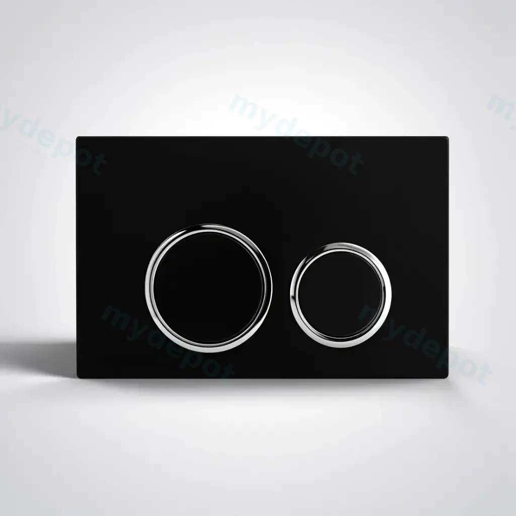[56228] ABS Round Push Plate Black