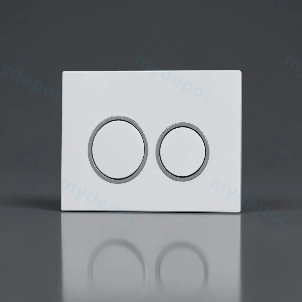 [56237] ABS Round Push Plate White