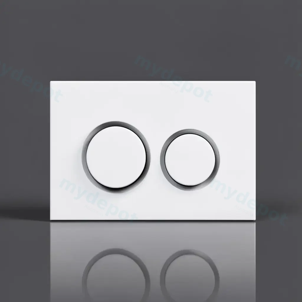 [56229] ABS Round Push Plate White